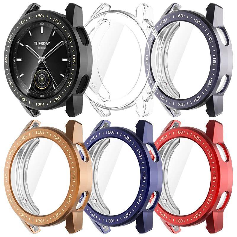 Xiaomiwatchs3 หรูหรา ชุบไฟฟ้า TPU เคสสมาร์ทวอทช์ นิ่ม สําหรับ Xiaomi Watch S3 นาฬิกา ป้องกันรอยขีดข่วน กันชน