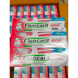 Fluocaril Ortho 123 ฟลูโอคารีล น้ำยาบ้วนปาก 500มล.ยาสีฟัน 100กรัม และ ยาสีฟันออริจินัล แถมแปรง 200g