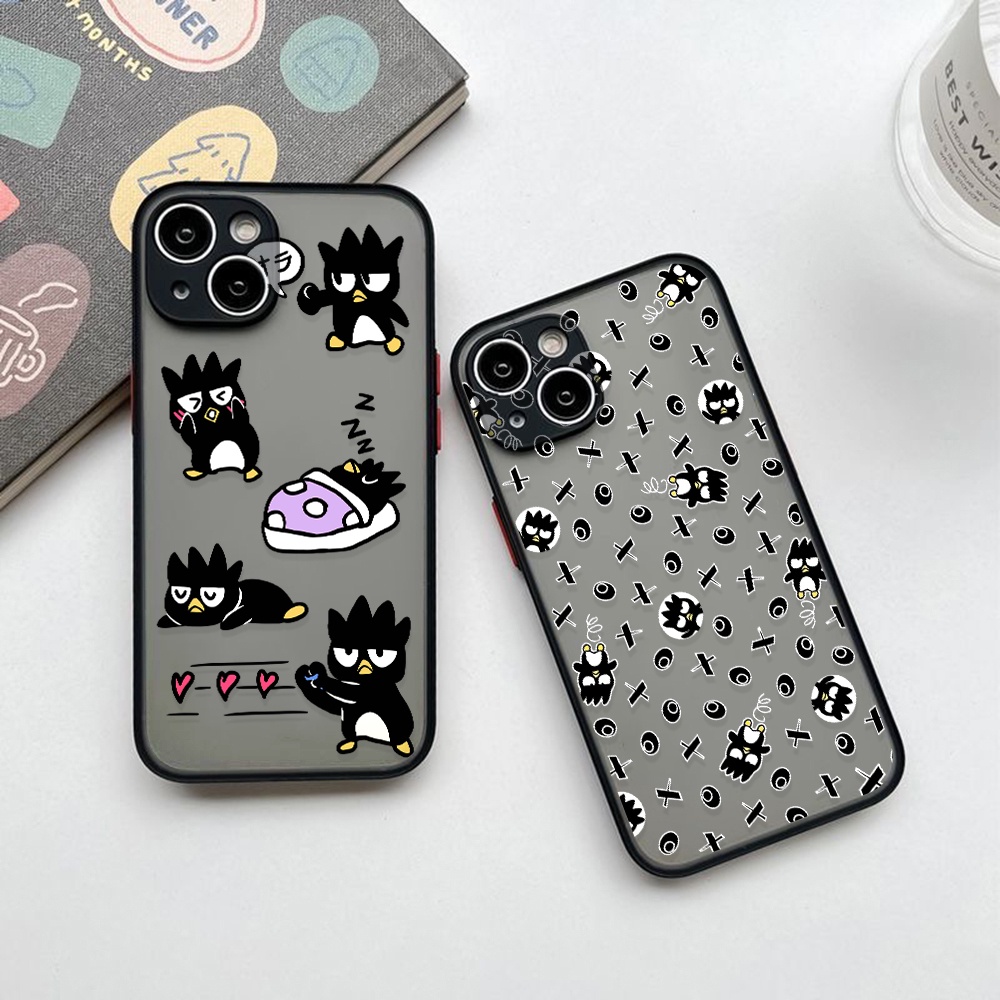 เคสโทรศัพท์มือถือ แบบโปร่งแสง ผิวด้าน ลาย BAD BADTZ-MARU น่ารัก สีดําด้าน สําหรับ Samsung Galaxy A13 A14 A20S A21S A22 A23 A30 A32 A33 A42 A51 A52S A53 A70 A71 A72 A73 A81 4G 5G