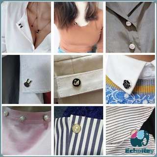 E.R กระดุมผ้าพันคอ กระดุมติดคอเสื้อ ชุดละ 10 ชิ้น Fashion Accessories