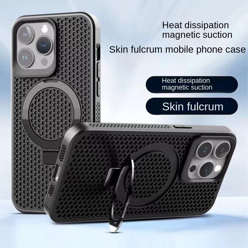 เคสโทรศัพท์มือถือ PC แข็ง กันกระแทก พร้อมแหวนขาตั้งโลหะแม่เหล็ก สําหรับ iPhone 15 14 13 12 Pro Max 15 Plus