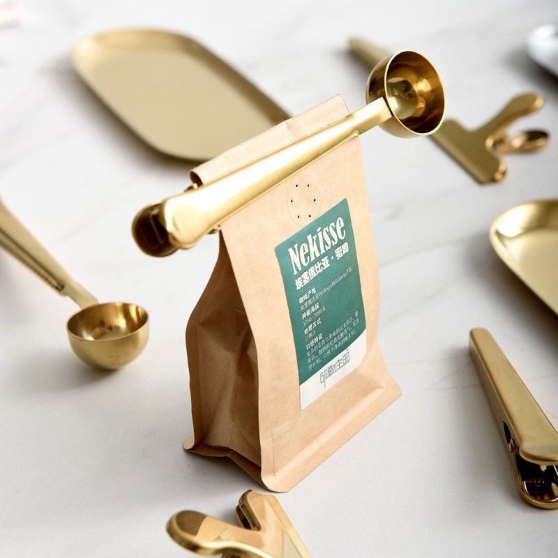 304 สแตนเลสช ้ อนวัดกาแฟนมผงช ้ อนซีลคลิปช ้ อนวัดเบเกอรี ่ ในครัวเรือนวัด