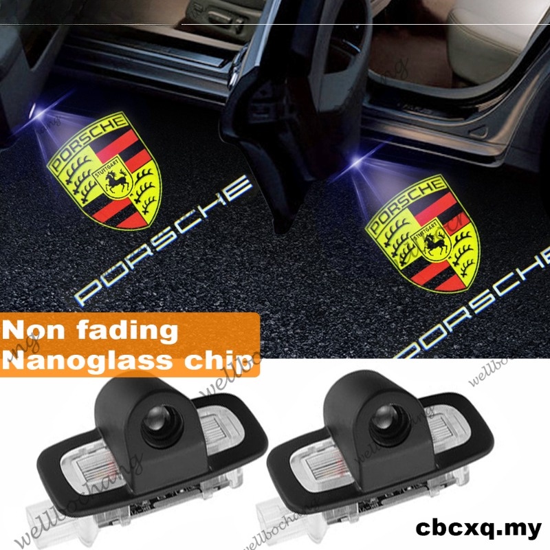 ไฟโปรเจคเตอร์ Welcome Light Panamera Boxster 718 911 Taycan สําหรับติดประตูรถยนต์ Porsche Macan Cayenne Cayman