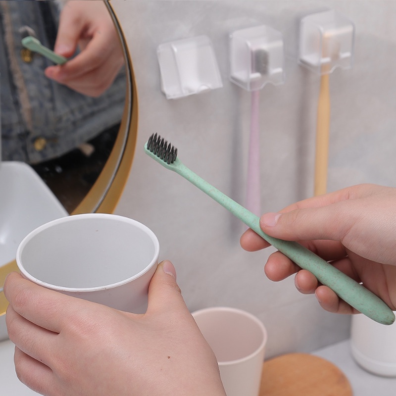 ชั้นวางแปรงสีฟัน แบบติดผนัง สร้างสรรค์ - ที่วางแปรงสีฟัน กันน้ํา กันฝุ่น พร้อมฝาปิด - ฐานเก็บแปรงสีฟัน ไม่ต้องเจาะรู อเนกประสงค์ - อุปกรณ์ในห้องน้ํา - รูปที่ 2