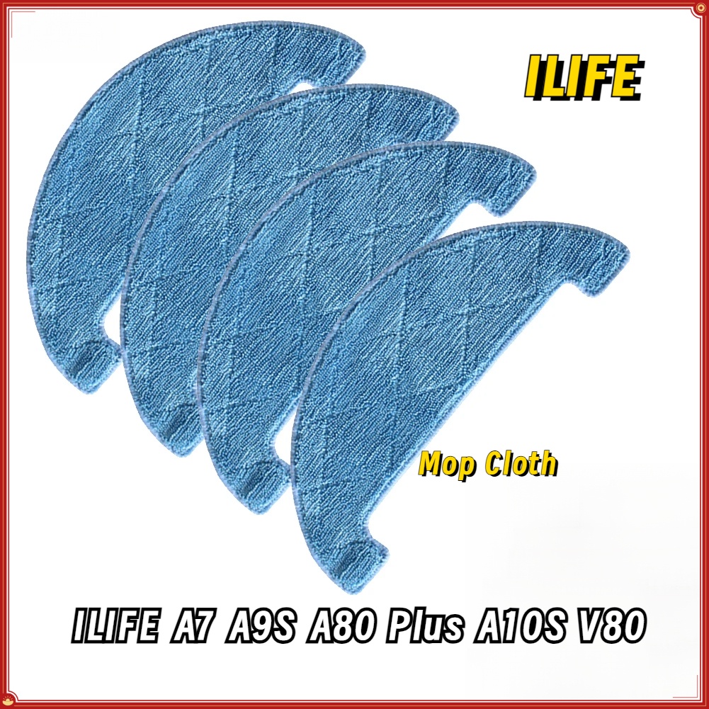 Mop Pad สําหรับ ILIFE A7 A9S A80 Plus A10S V80 หุ่นยนต์ล้างทําความสะอาดได้ผ้าอุปกรณ์เสริม