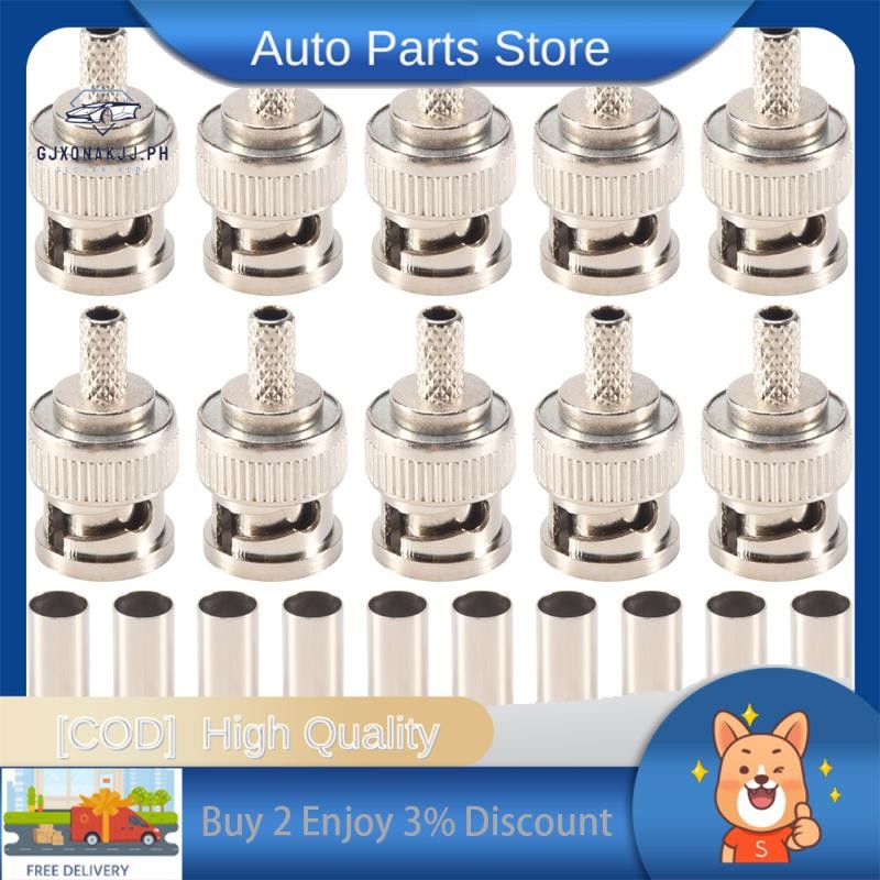 10 ชุด 3 ชิ้น BNC ชาย RG58 ปลั๊ก Crimp Connectors