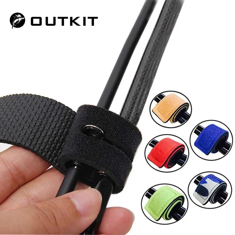 Outkit 2PCS ใหม่เครื่องมือตกปลา Rod Tie สายรัดเข็มขัด Tackle Elastic Wrap Band Pole Holder อุปกรณ์เสริมวัสดุดําน้ําลื่น Firm