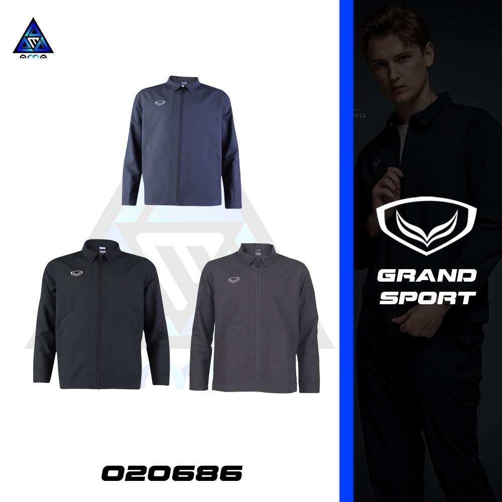 TEXT **ลดแล้วลดอีก30%**  GRAND SPORT  รหัส 020686 แกรนด์สปอร์ต เสื้อแจ็คเก็ตตัดต่อ ของแท้100%