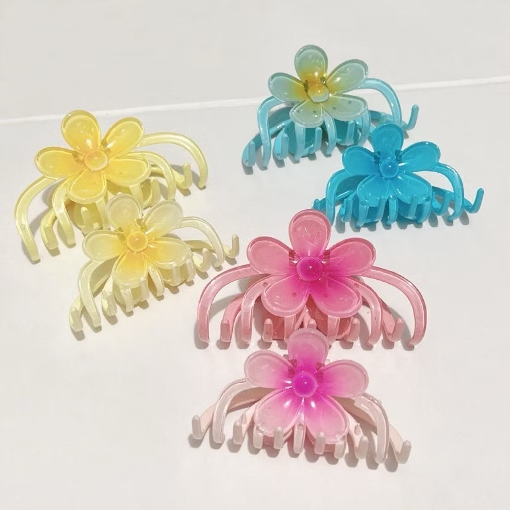 GKG-กิ๊บหนีบผมลายดอกไม้ สีสันสดใส พร้อมส่งจากไทย