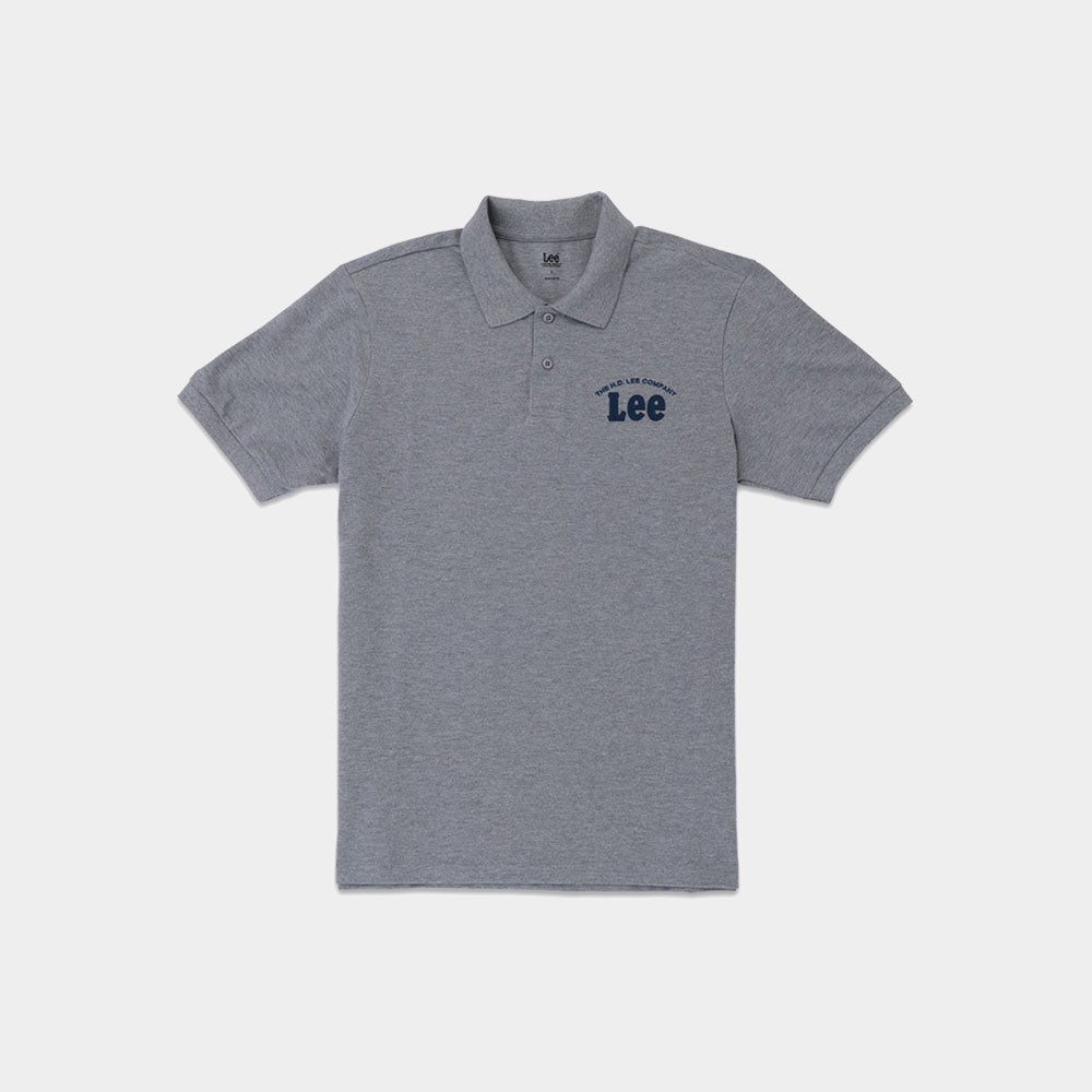 LEE เสื้อยืดโปโลผู้ชาย รุ่น LE S125MPOLF51 สีเทา