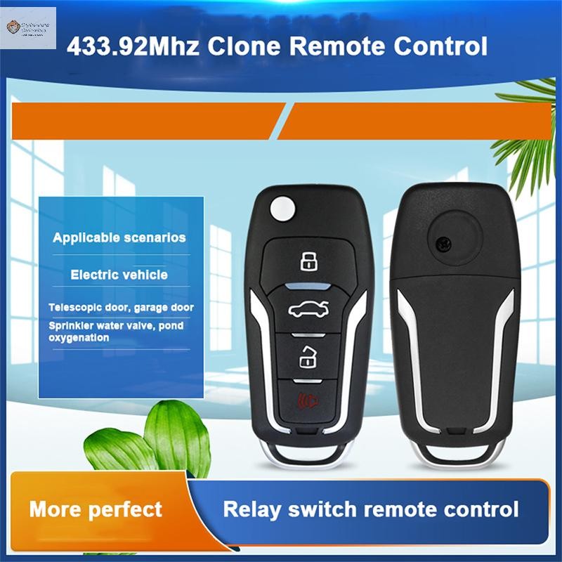 Cod 433mhz กุญแจรถรีโมทคอนโทรลสมาร์ทไฟฟ้าโรงรถประตูเปลี่ยน Cloning Cluster Copy Remote 4 Channe ใหม่