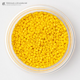 ลูกปัดเม็ดทราย ขนาด 2 มม. สีเหลืองไข่ดาว Yolk Delight
