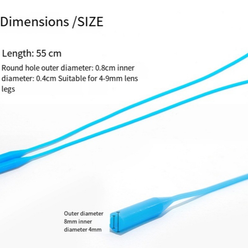 ปรับแฟชั่นที่มีสีสันยืดหยุ่นซิลิโคนแว่นตาเชือกป้องกันการลื่นแว่นตากันแดดสายคล้องป้องกันการสูญหายรอบคอแขวนสายแว่นตา - รูปที่ 7
