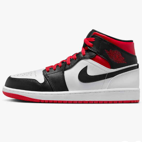 รองเท้า Nike Air Jordan 1 Mid White/Black/Gym Red (DQ8426-106) Expedship