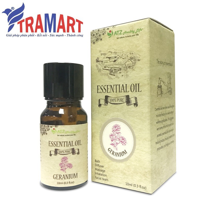 ขวดน้ํามันหอมระเหย 10ml ATZ1421 Geranium (Geranium) (ธรรมชาติ 100% Made in India)