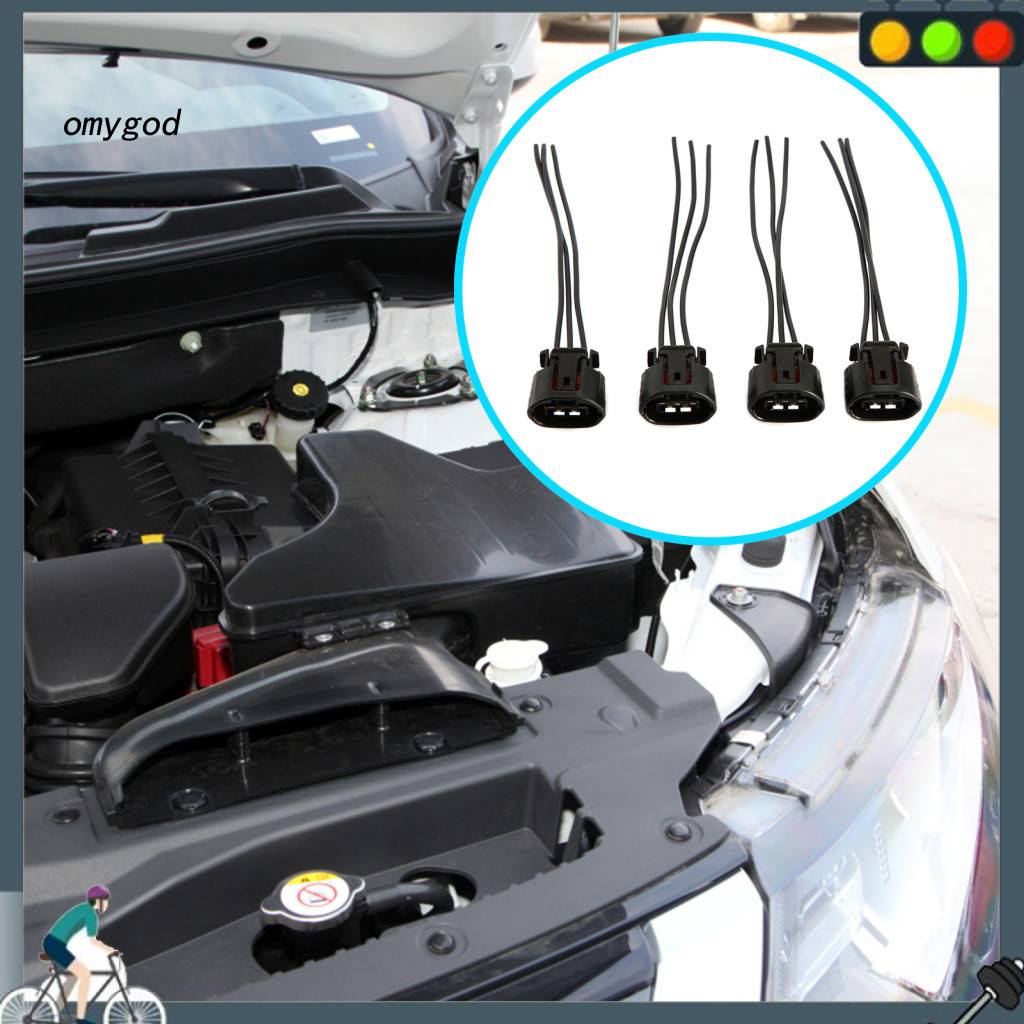 OMG 4 ชิ้นสายไฟจุดระเบิดขนาดเล็ก Pigtail Harness 1832A016 3 ทางสําหรับ Mitsubishi Outlander 30 Lance
