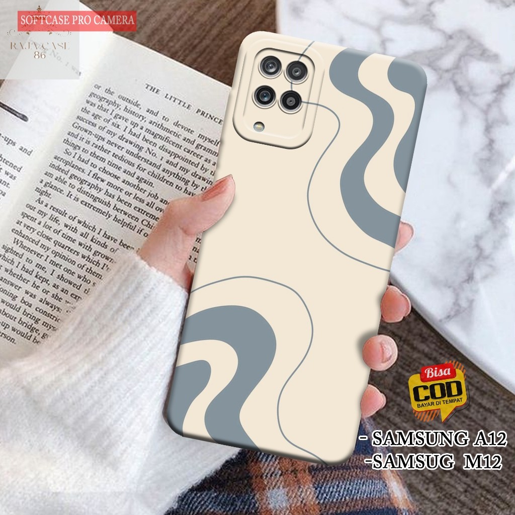 เคส HP Samsung Galaxy A12 / Samsung M12 - Rajacase - เคสโทรศัพท์ Samsung A12 / M12 - เคสนามธรรม Moti