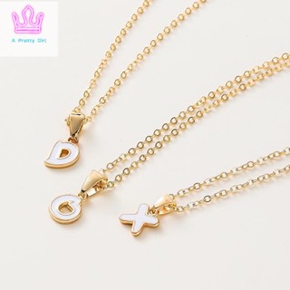 ใหม่ สร้อยคอแฟชั่น 26 Initials Charm ดีไซน์พรีเมียม สําหรับผู้หญิง และผู้ชาย