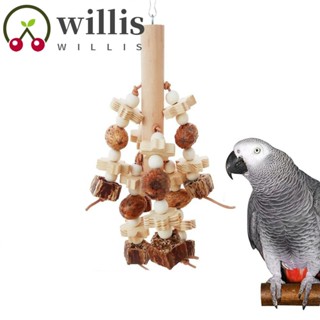 Willis ของเล่นไม้เคี้ยว กันรอยขีดข่วน กันกัด แขวนได้ สําหรับนกแก้ว