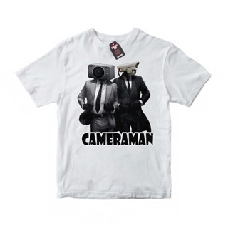 [Fashion] (ฟรีชื่อ) เสื้อยืด ผ้าฝ้าย พิมพ์ลายการ์ตูน SKIBIDI TOILET SKIBIDI CAMERAMAN UNISEX สําหรับเด็กS-5XL