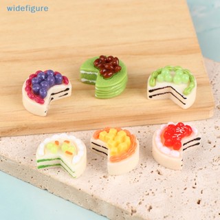 Widefigure เค้กผลไม้จําลอง ขนาดเล็ก สําหรับตกแต่งบ้านตุ๊กตา 5 ชิ้น