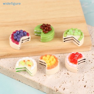 Widefigure เค้กผลไม้จําลอง ขนาดเล็ก สําหรับตกแต่งบ้านตุ๊กตา 5 ชิ้น