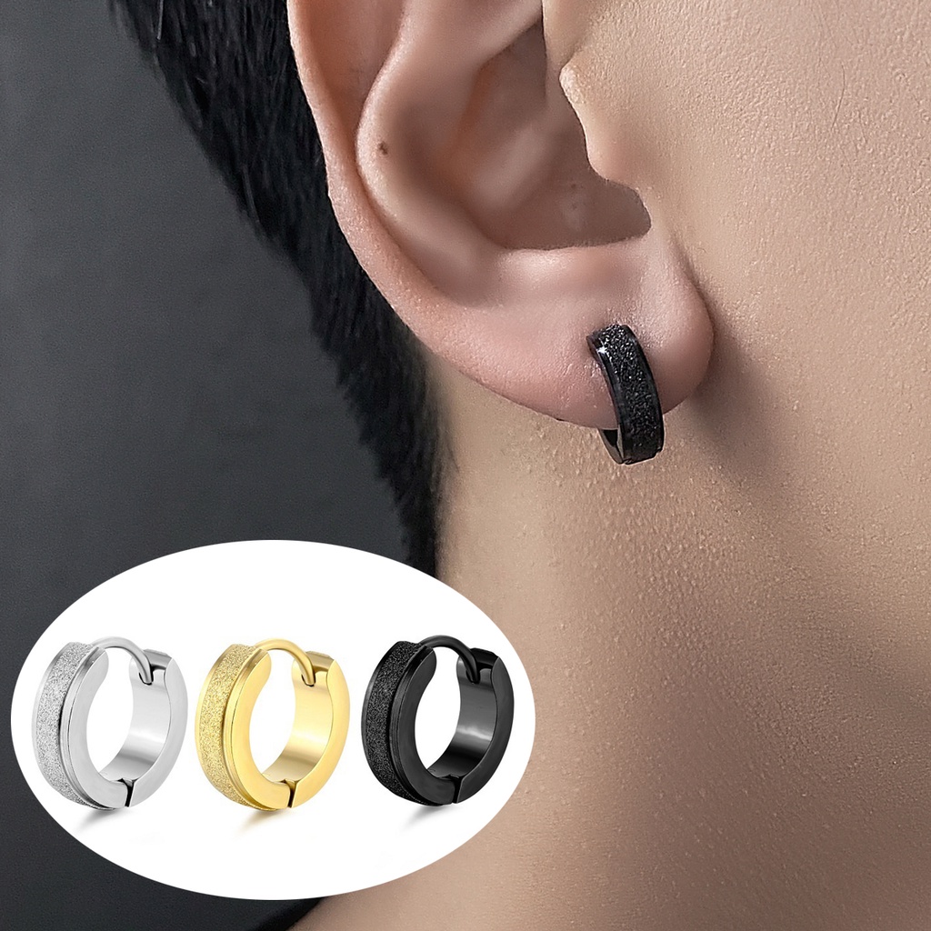 ต่างหูสตั๊ด สเตนเลส สไตล์พังก์ โกธิค สําหรับผู้ชาย ผู้หญิง 1 ชิ้น