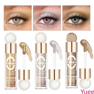 3q Beauty Highlight Set Liquid Flash Liquid Pearlescent Eye Shadow Super Flash Sequin Face Brightening แต่งหน้า yuee