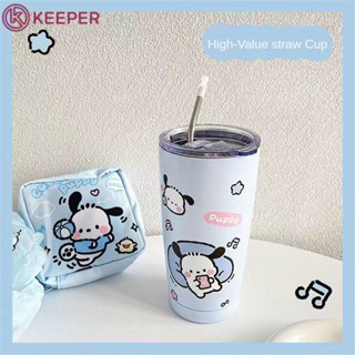 [จัดส่งภายใน 24 ชม.] Sanrio Pacha Dog Winnie The Pooh Cup Ins ถ้วยฉนวนสแตนเลส 304 มูลค่าสูง ถ้วยฟางอเนกประสงค์ 【ผู้รักษา】