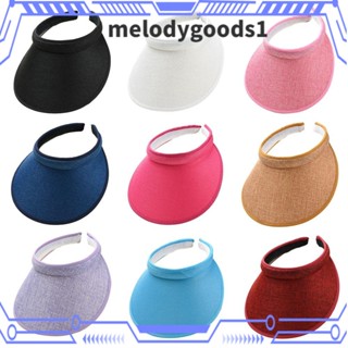 Melodygoods1 หมวกฟางกันแดด อเนกประสงค์ สําหรับผู้หญิง