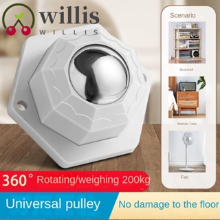 Willis ล้อรอกทั่วไป เสียงเงียบ 360 องศา 4 ชิ้น° ลูกกลิ้งหมุน สําหรับเฟอร์นิเจอร์ ตู้เสื้อผ้า