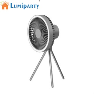 Lumiparty พัดลมระบายความร้อน แบบแขวน อเนกประสงค์ ชาร์จ Usb สําหรับตั้งแคมป์กลางแจ้ง