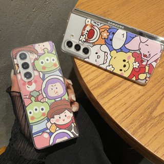 เคสโทรศัพท์มือถือแบบแข็ง ใส ฝาพับ กันกระแทก ลายหมี เอเลี่ยน BuZZ Friends สําหรับ Samsung Galaxy Z Fold 5 4 3 2 5G Z Fold5 Fold4 Fold3 Fold2