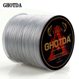 Ghotda สายเบ็ดตกปลา PE แบบถัก หลากสี 300 ม. 8 เส้น 10-78 ปอนด์