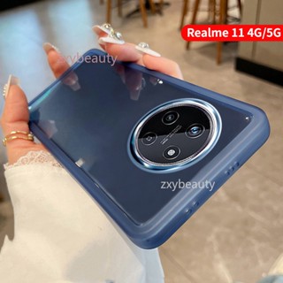 เคสโทรศัพท์มือถือ ซิลิโคนนุ่ม ใส ทรงสี่เหลี่ยม แฟชั่น สําหรับ Realme 11 4G 5G 11X 11 X 11X