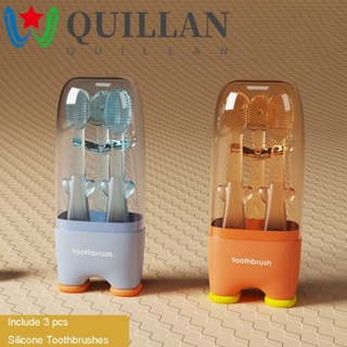 Quillan แปรงสีฟัน แมนนวล ทําความสะอาดฟัน พร้อมถ้วยน้ํายาบ้วนปาก สําหรับเด็กทารก