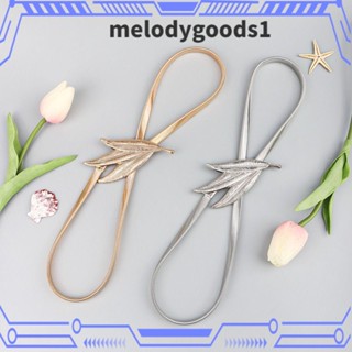 Melodygoods1 เข็มขัดโซ่โลหะ เอวยางยืด หรูหรา สําหรับผู้หญิง 1 ชิ้น