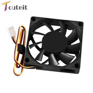 Tcuteit พัดลมระบายความร้อน CPU 3000RPM 70x70x15 มม. 12V สําหรับคอมพิวเตอร์