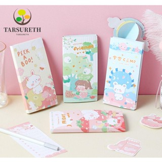 Tarsureth กระดาษโน้ต ลายการ์ตูนหมีน่ารัก สร้างสรรค์ สําหรับบ้าน ออฟฟิศ