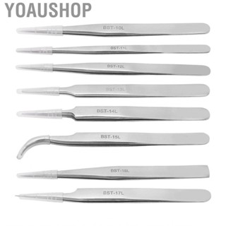 Yoaushop Tweezer  Wear Proof Fine Point Stainless Steel Comfortable Touch for Semiconductor