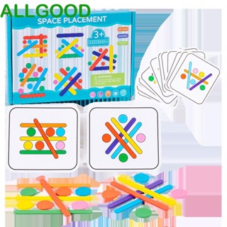 Allgoods เกมปริศนาไม้ สีรุ้ง ของเล่นฝึกสมอง สําหรับเด็ก DIY