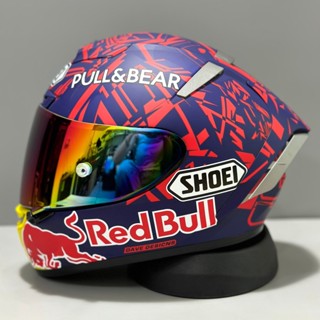 Shoei X14 หมวกกันน็อคมด สีแดง SHOEI Red Bull หมวกกันน็อค แบบเต็มหน้า ขี่มอเตอร์ไซค์วิบาก หมวกกันน็อคแข่งรถ