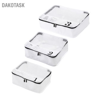  DAKOTASK กระเป๋าเดินทาง ออแกไนเซอร์ กระเป๋า มัลติฟังก์ชั่นโพลีเอสเตอร์ Travel Cubes สำหรับการเดินทางเพื่อธุรกิจ