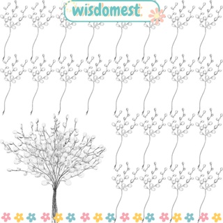 Wisdomest ช่อดอกไม้ประดิษฐ์ ลูกปัดอะคริลิค 17.5 ซม. 60 ชิ้น สําหรับงานแต่งงาน DIY