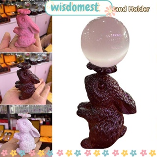 Wisdomest ขาตั้งโชว์ รูปกระต่ายเรซิ่น ทรงกลม ขนาด 4 ซม. สําหรับถ่ายภาพ