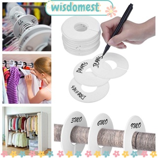 Wisdomest ไม้แขวนเสื้อ ทรงกลม แฮนด์เมด DIY สําหรับแบ่งขนาดเสื้อผ้า 5 10 ชิ้น