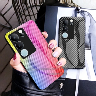 เคสโทรศัพท์มือถือแบบกระจกนิรภัยแข็ง กันกระแทก ลายนกฟีน สําหรับ VIVO V29 5G VIVO V29e V29 Pro Y27 Y78 Y36 5G 4G 2023 V29 5G