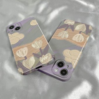 เคสโทรศัพท์มือถือ ลายภาพวาดสีน้ํามัน รูปดอกไม้ รวมทุกอย่าง สําหรับ Apple Iphone 15 14 13pro 12 11xsmax xr 7 8p XE6W