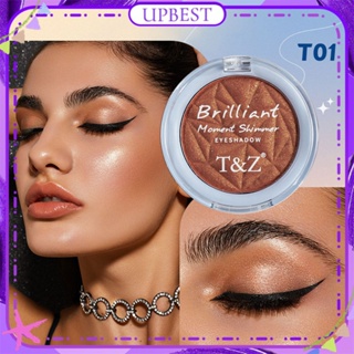 ♕ T &amp; Z European และ American Monochrome Eye Shadow Plate Pearlescent Sequins Earth Color อายแชโดว์ Long Lasting Eye Makeup 20 แบบ UPBEST