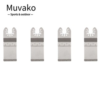 Muvako ใบเลื่อยเพชรไฟฟ้า สเตนเลส แบบพกพา สีเงิน อุปกรณ์เสริม สําหรับงานไม้ 4 ชิ้น